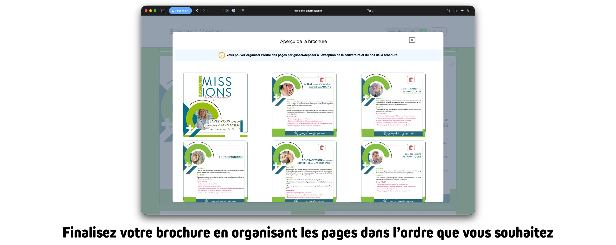 Finaliser la brochures