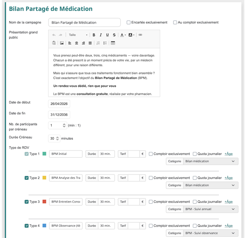 Bilan Partagé de medication